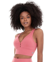 Laden Sie das Bild in den Galerie-Viewer, Model Front: Alto Giro Fitness Haut Top Supplex Termo Coral Energy
