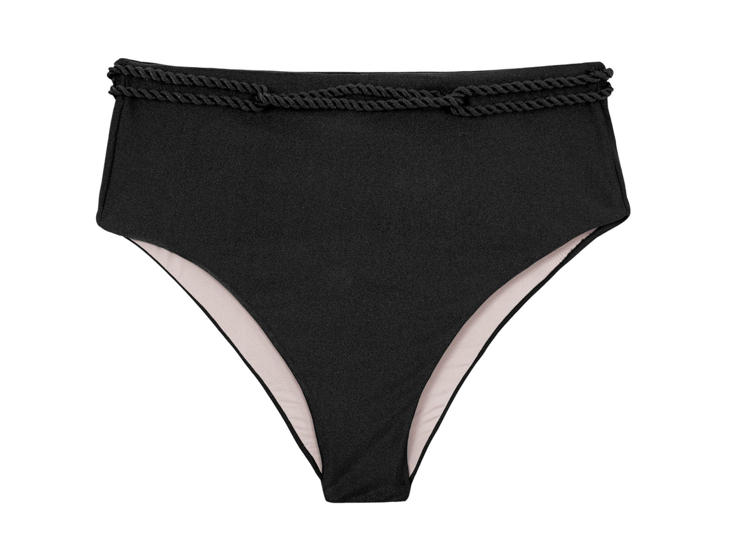 Untere schimmernde schwarze Hotpants