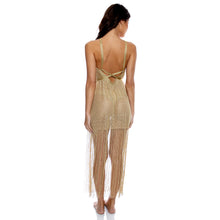 Laden Sie das Bild in den Galerie-Viewer, Cross Halter Long Fringe Dress Gold Rush
