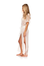 Laden Sie das Bild in den Galerie-Viewer, Fringe Long Caftan Off White
