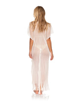 Laden Sie das Bild in den Galerie-Viewer, Fringe Long Caftan Off White
