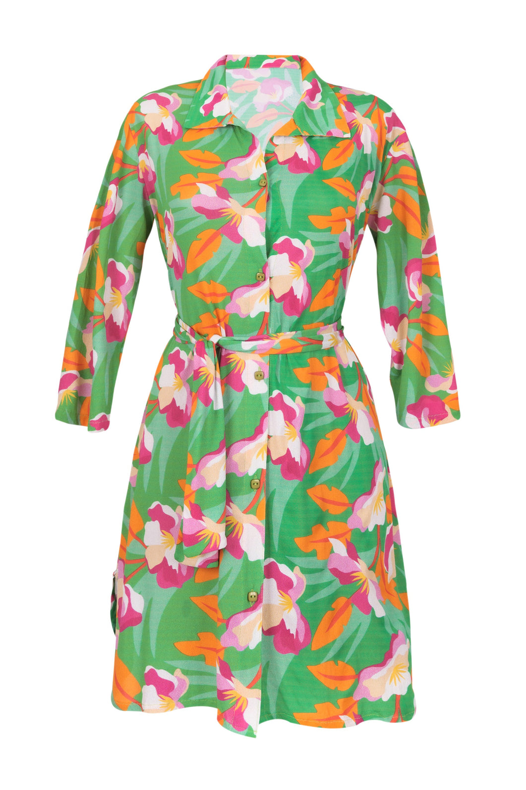 Grünes Bloom-Shirt