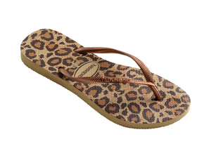Model Front: Havaianas Tongs Slim Animals Beige