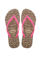 Laden Sie das Bild in den Galerie-Viewer, Havaianas Slim Animals Sandgrau/Pink
