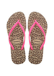 Havaianas Slim Animals Sandgrau/Pink