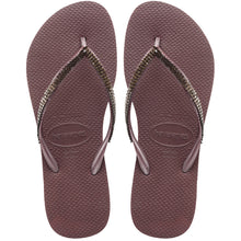 Laden Sie das Bild in den Galerie-Viewer, Product Front: Havaianas Tongs Slim Metal Mesh Grape Wine
