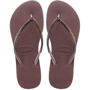 Product Front: Havaianas Tongs Slim Metal Mesh Grape Wine