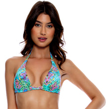 Laden Sie das Bild in den Galerie-Viewer, Gallery: Luli Fama Haut Top Full Ruched Aqua
