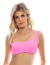 Laden Sie das Bild in den Galerie-Viewer, Model Front: Luli Fama Haut Top Lace Pura Curosidad Miami Vice Pink
