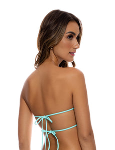 Model Back: Luli Fama Haut Top Multiway Icon Seafoam