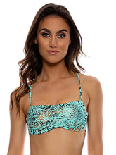Laden Sie das Bild in den Galerie-Viewer, Image 04: Luli Fama Haut Top Square Animale Aqua
