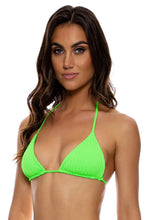 Laden Sie das Bild in den Galerie-Viewer, Image 02: Luli Fama Haut Top Wavy Ruched Que Sera Sera Neon Lime
