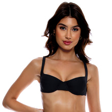 Laden Sie das Bild in den Galerie-Viewer, Gallery: Luli Fama Haut Top Wide Strap Black
