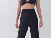 Laden und Abspielen von Videos im Galerie-Viewer, Video: Rio De Sol Pantalon De Plage Black Pants Knot
