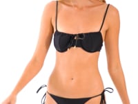 Laden und Abspielen von Videos im Galerie-Viewer, Video: Rio De Sol Bas Bottom Shimmer-Black Cheeky-Tie-Gold

