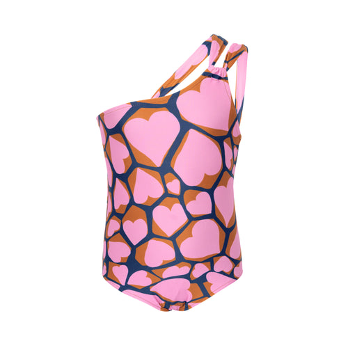 Product Front: Rio De Sol Une Pièce Fille Amore-Pink Santorini-Kids