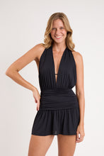 Laden Sie das Bild in den Galerie-Viewer, Image 04: Rio De Sol Mini Dress Black Low Cut Dress
