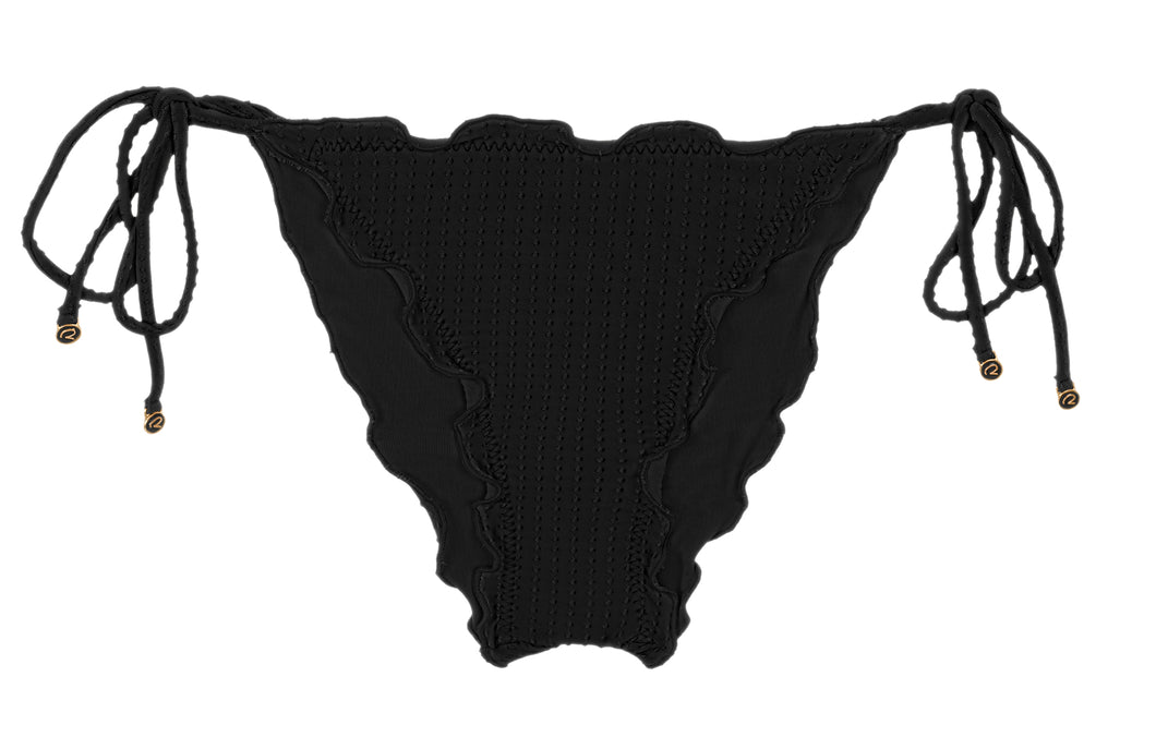 Product Front: Rio De Sol Bas Bottom Dots-Black Frufru