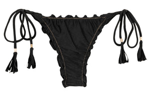 Product Front: Rio De Sol Bas Bottom Shimmer-Black Frufru-Fio