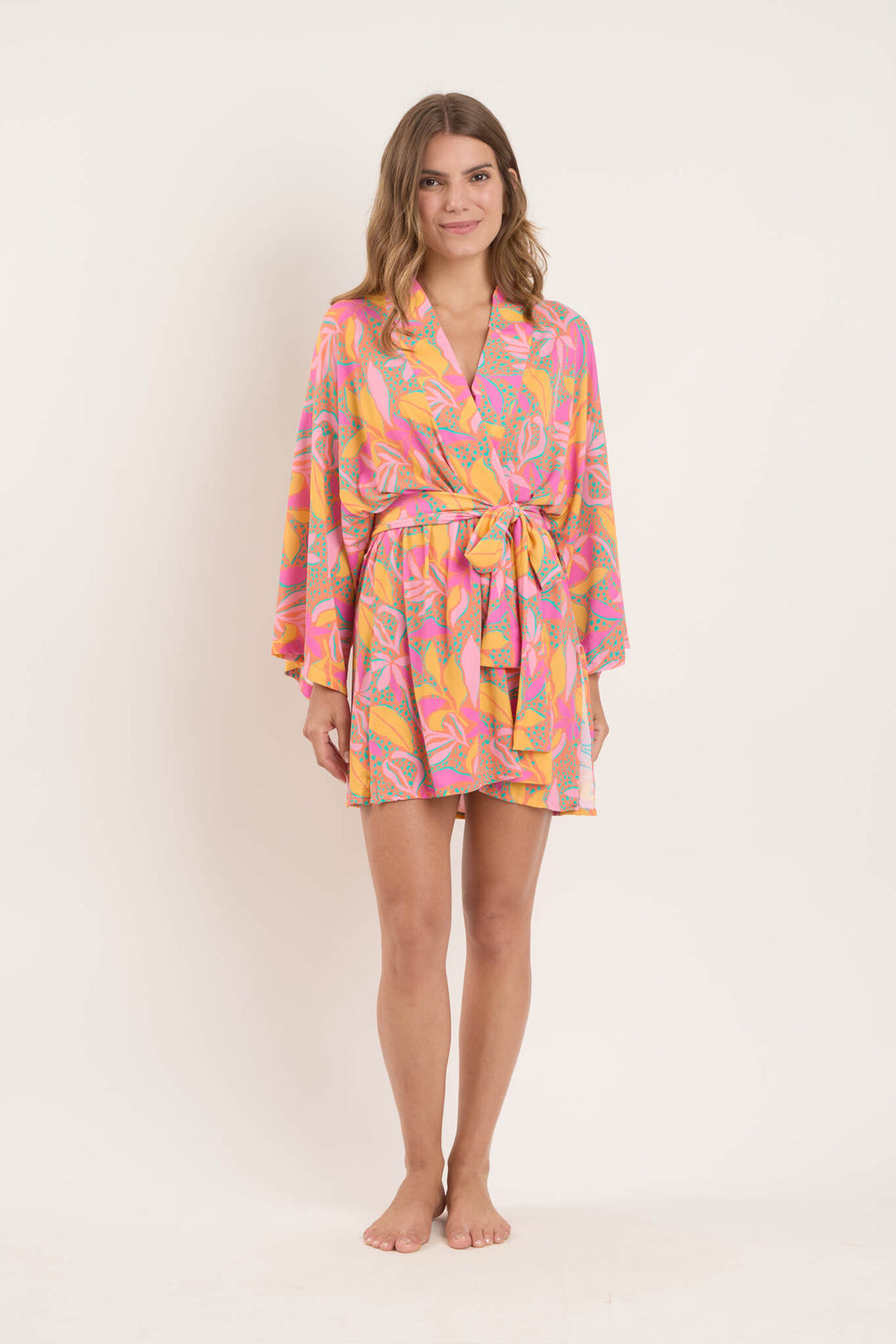 Model Front: Rio De Sol Robe De Plage Lyla Kimono