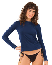 Laden Sie das Bild in den Galerie-Viewer, Gallery: Rio De Sol Haut Navy Rash-Guard
