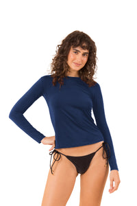 Model Front: Rio De Sol Haut Navy Rash-Guard