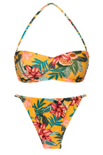 Laden Sie das Bild in den Galerie-Viewer, Product Front: Rio De Sol Ensemble Set Lis Bandeau-Pli Cheeky-Fixa
