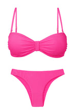 Laden Sie das Bild in den Galerie-Viewer, Product Front: Rio De Sol Ensemble Set Malibu-Rosa Bandeau-Duo Essential
