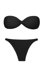 Laden Sie das Bild in den Galerie-Viewer, Product Front: Rio De Sol Ensemble Set Nero Twist Leblon
