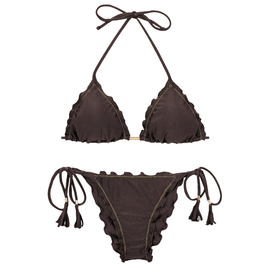 Product Front: Rio De Sol Ensemble Set Shimmer-Coffee Frufru