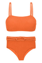 Laden Sie das Bild in den Galerie-Viewer, Product Front: Rio De Sol Ensemble Set St-Tpz-Tangerina Reto Hotpant-High
