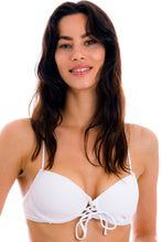 Laden Sie das Bild in den Galerie-Viewer, Gallery: Rio De Sol Haut Top Cotele-Branco Balconet-Pushup
