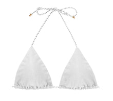 Laden Sie das Bild in den Galerie-Viewer, Product Front: Rio De Sol Haut Top Shimmer-White Tri-Rope

