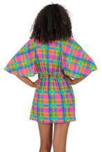 Laden Sie das Bild in den Galerie-Viewer, Model Back: Rio De Sol Vêtement De Plage Tulip-Garden Mini Dress
