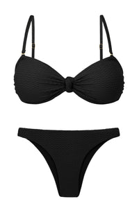 Set Bora-Schwarzes Bandeau-Joy Leblon
