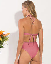 Laden Sie das Bild in den Galerie-Viewer, Set mit schimmerndem Konfetti-Twist-Gürtel und hoher Taille
