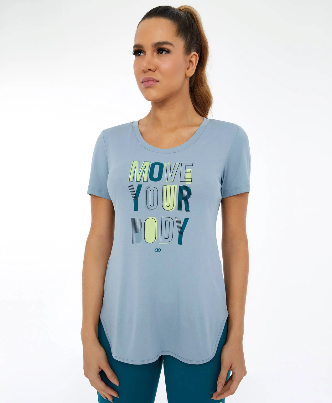 Skin Fit Inspirierendes Cinza Wind T-Shirt