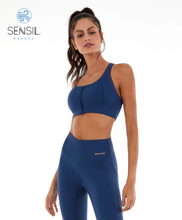 Laden Sie das Bild in den Galerie-Viewer, Top Bodytex II Abertura Com Ziper Azul Ocean
