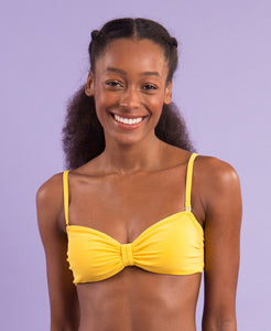 Top Malibu-Gelbes Bandeau-Duo