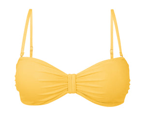 Top Malibu-Gelbes Bandeau-Duo