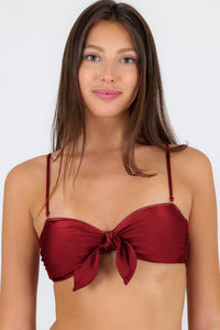 Top Shimmer-Divino Bandeau-Knoten