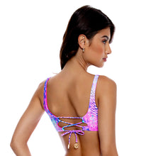 Laden Sie das Bild in den Galerie-Viewer, Top Strappy Blue Pink
