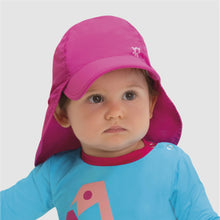 Laden Sie das Bild in den Galerie-Viewer, Model Front: Uv Line Chapeau Legionnaire Cap Leg Basic Kids Imp Inf Rosa Shock
