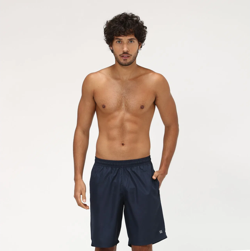 Model Front: Uv Line Bermuda / Short Pour Homme New Fit Br Marinho