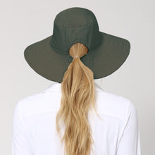 Laden Sie das Bild in den Galerie-Viewer, Model Back: Uv Line Chapeau Souple/Capeline San Diego Preto Verde Upf50+
