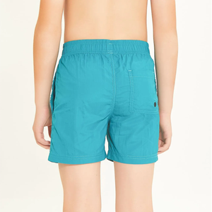 Model Back: Uv Line Maillot De Bain Garçon Short Aqua Lucca Petroleo Upf50+