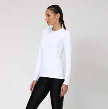 Laden Sie das Bild in den Galerie-Viewer, Damen FPU50+ Uvpro Langarm-T-Shirt Weiß Uv
