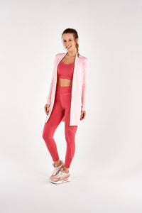 Santorini Rosa Respire gerippter Cardigan