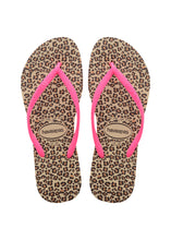 Laden Sie das Bild in den Galerie-Viewer, Havaianas Slim Animals Sandgrau/Pink
