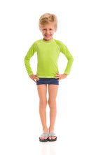 Laden Sie das Bild in den Galerie-Viewer, Kinder FPU50+ UV-Farben Langarm-T-Shirt Apfelgrün Uv
